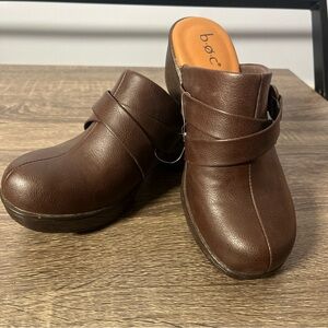 b.o.c. Dark Brown Slip-On Clogs